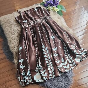Charming Brown Satin Cocktail Dress